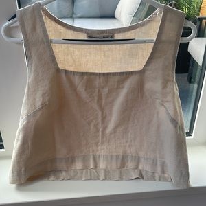Abercrombie Linen blend squareneck top